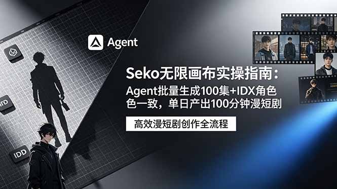 Seko无限画布实操指南:Agent批量生成100集+IDX角色一致,单日产出100分钟漫短剧青祥项目库-闲云创业网-老谢轻创网-中创网-福缘网-冒泡网-资源之家-魔方项目库青祥项目库