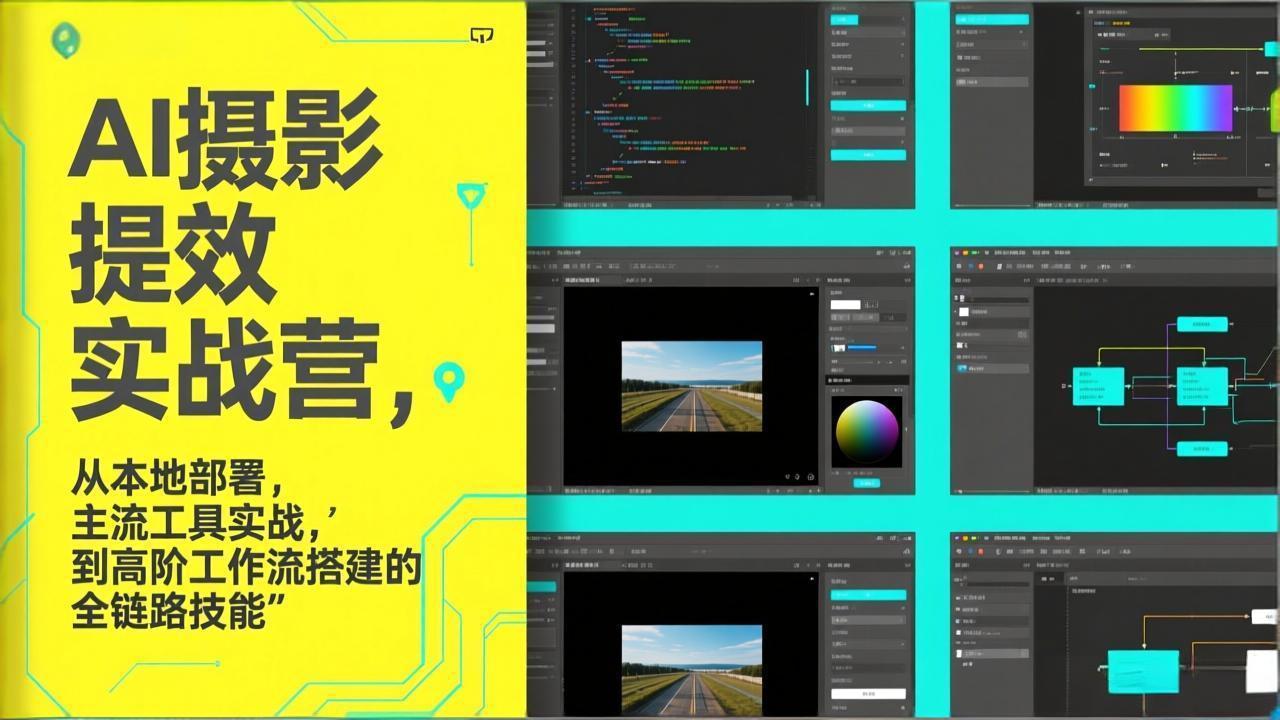 AI+摄影提效实战营，从本地部署，主流工具实战，到高阶工作流搭建的全链路技能青祥项目库-闲云创业网-老谢轻创网-中创网-福缘网-冒泡网-资源之家-魔方项目库青祥项目库