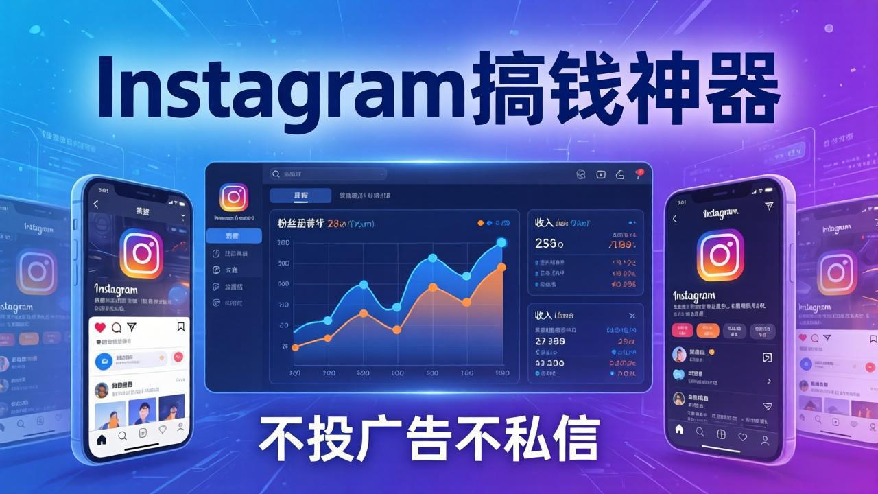 Instagram搞钱神器：月涨6万粉+月入5万刀，不投广告不私信，靠算法+低价产品青祥项目库-闲云创业网-老谢轻创网-中创网-福缘网-冒泡网-资源之家-魔方项目库青祥项目库