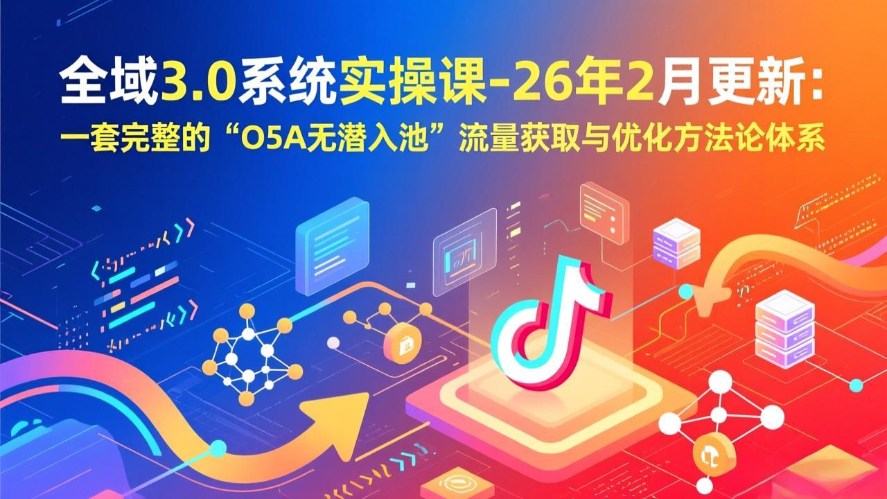 全域3.0系统实操课-26年2月更新：一套完整的“O5A无潜入池”流量获取与优化方法论体系青祥项目库-闲云创业网-老谢轻创网-中创网-福缘网-冒泡网-资源之家-魔方项目库青祥项目库