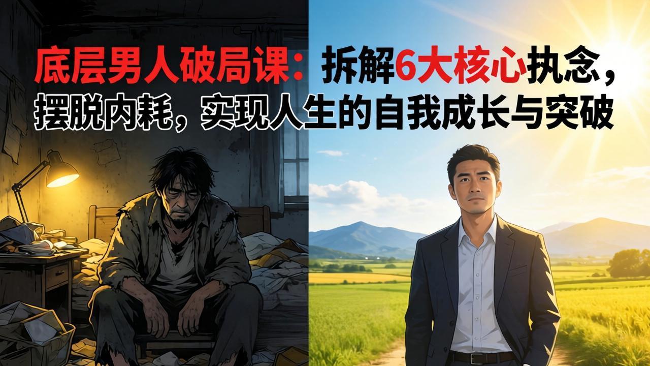 付费文章：底层男人破局课：拆解 6 大核心执念，摆脱内耗，实现人生的自我成长与突破青祥项目库-闲云创业网-老谢轻创网-中创网-福缘网-冒泡网-资源之家-魔方项目库青祥项目库