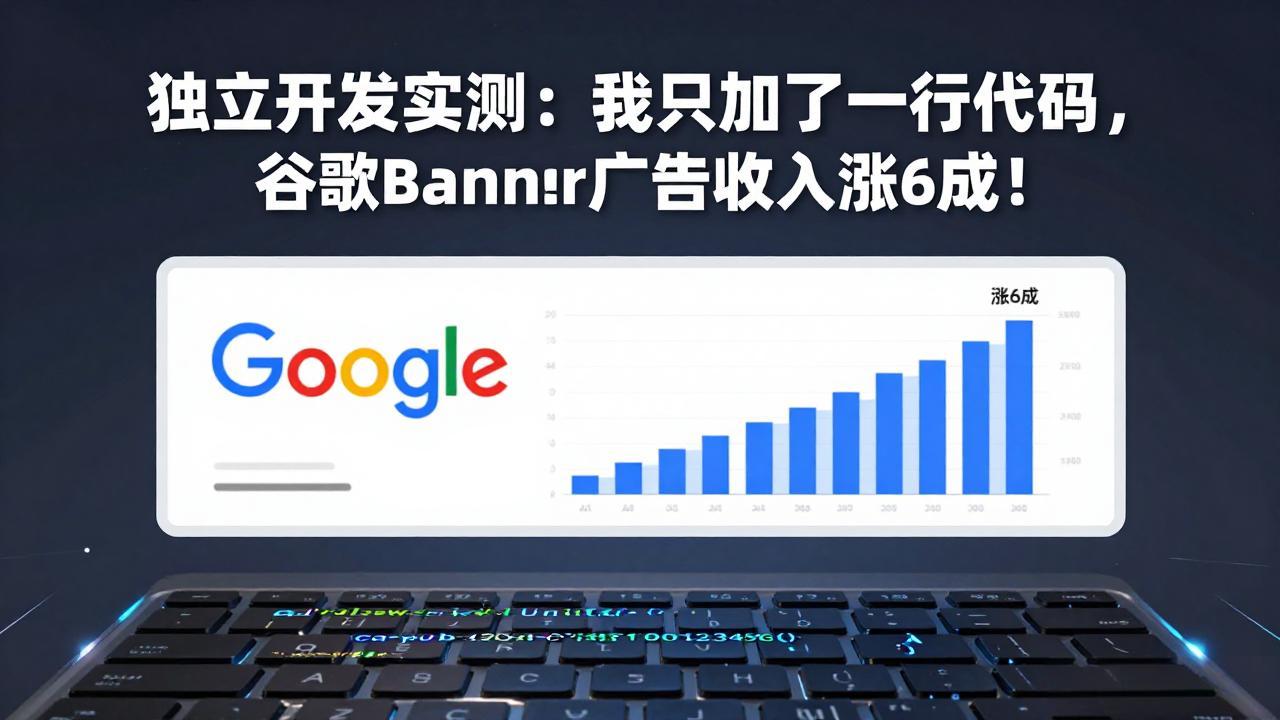 付费文章：独立开发实测：我只加了一行代码，谷歌Banner广告收入涨6成！青祥项目库-闲云创业网-老谢轻创网-中创网-福缘网-冒泡网-资源之家-魔方项目库青祥项目库