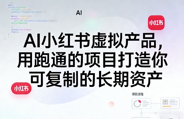 AI小红书虚拟产品，用跑通的项目打造你可复制的长期资产青祥项目库-闲云创业网-老谢轻创网-中创网-福缘网-冒泡网-资源之家-魔方项目库青祥项目库