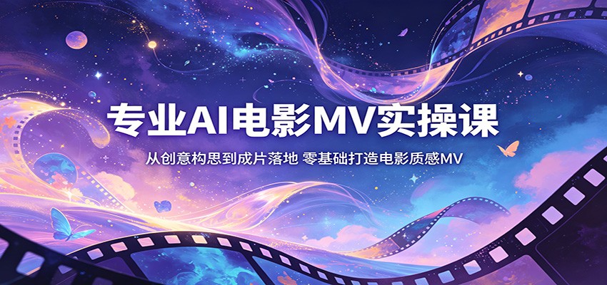 专业AI电影MV实操课:从创意构思到成片落地,零基础打造电影质感MV青祥项目库-闲云创业网-老谢轻创网-中创网-福缘网-冒泡网-资源之家-魔方项目库青祥项目库