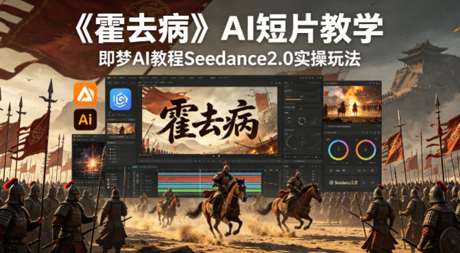 《霍去病》AI短片教学，即梦AI教程Seedance2.0实操玩法青祥项目库-闲云创业网-老谢轻创网-中创网-福缘网-冒泡网-资源之家-魔方项目库青祥项目库