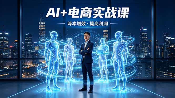AI+电商实战课，1人+N个AI 智能体，把SOP变AI员工，实现降本增效提高利润青祥项目库-闲云创业网-老谢轻创网-中创网-福缘网-冒泡网-资源之家-魔方项目库青祥项目库