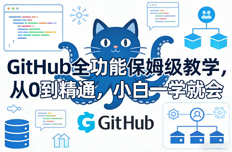 GitHub全功能保姆级教学，从0到精通，小白一学就会青祥项目库-闲云创业网-老谢轻创网-中创网-福缘网-冒泡网-资源之家-魔方项目库青祥项目库