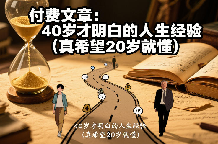 付费文章：40岁才明白的人生经验(真希望20岁就懂)青祥项目库-闲云创业网-老谢轻创网-中创网-福缘网-冒泡网-资源之家-魔方项目库青祥项目库
