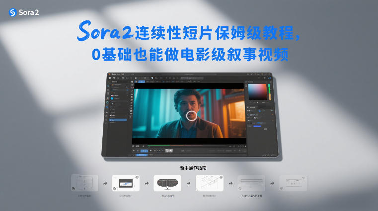 Sora2连续性短片保姆级教程，0基础也能做电影级叙事视频青祥项目库-闲云创业网-老谢轻创网-中创网-福缘网-冒泡网-资源之家-魔方项目库青祥项目库