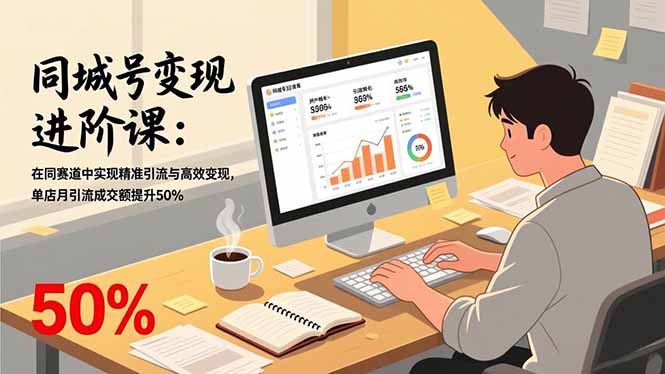 同城号变现进阶课：在同城赛道中实现精准引流与高效变现，单店月引流成交额提升50%青祥项目库-闲云创业网-老谢轻创网-中创网-福缘网-冒泡网-资源之家-魔方项目库青祥项目库