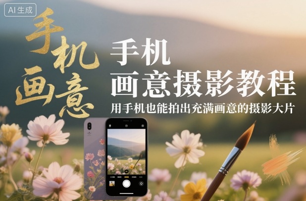 手机画意摄影教程，用手机也能拍出充满画意的摄影大片青祥项目库-闲云创业网-老谢轻创网-中创网-福缘网-冒泡网-资源之家-魔方项目库青祥项目库