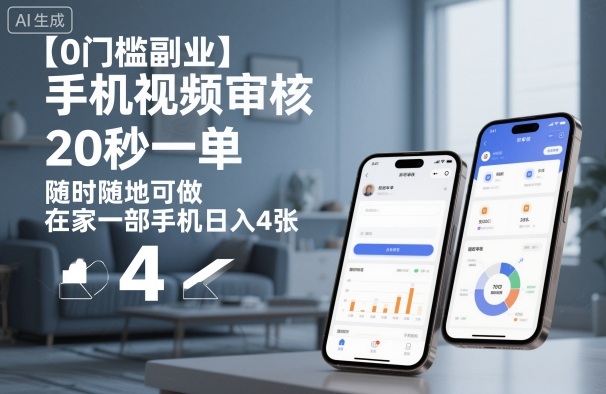 【0门槛副业】手机视频审核,20秒一单,随时随地可做,在家一部手机日入4张【揭秘】青祥项目库-闲云创业网-老谢轻创网-中创网-福缘网-冒泡网-资源之家-魔方项目库青祥项目库
