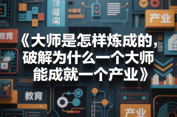大师是怎样炼成的，破解为什么一个大师，能成就一个产业【电子书】青祥项目库-闲云创业网-老谢轻创网-中创网-福缘网-冒泡网-资源之家-魔方项目库青祥项目库
