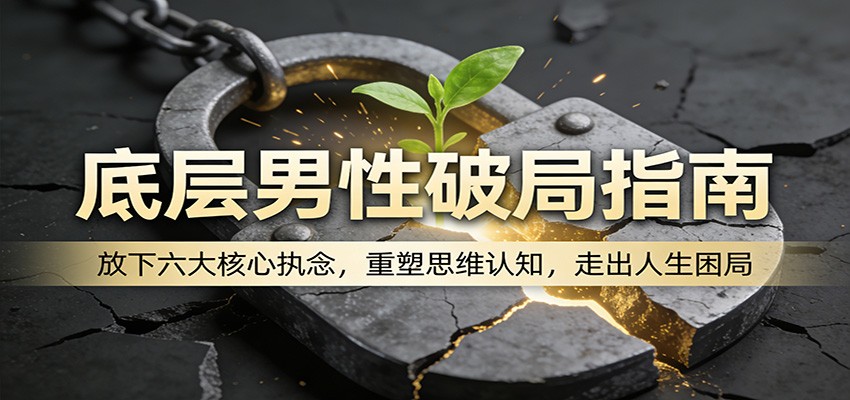 底层男性破局指南：放下六大核心执念，重塑思维认知，走出人生困局青祥项目库-闲云创业网-老谢轻创网-中创网-福缘网-冒泡网-资源之家-魔方项目库青祥项目库