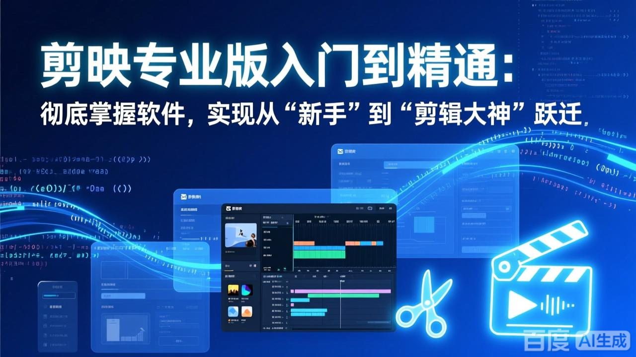 剪映专业版入门到精通:彻底掌握软件,实现从“新手”到“剪辑大神”跃迁青祥项目库-闲云创业网-老谢轻创网-中创网-福缘网-冒泡网-资源之家-魔方项目库青祥项目库
