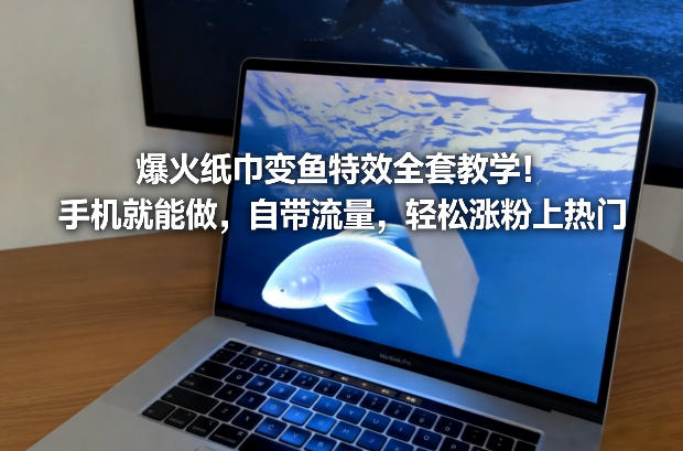 爆火纸巾变鱼特效全套教学！手机就能做，自带流量，轻松涨粉上热门青祥项目库-闲云创业网-老谢轻创网-中创网-福缘网-冒泡网-资源之家-魔方项目库青祥项目库