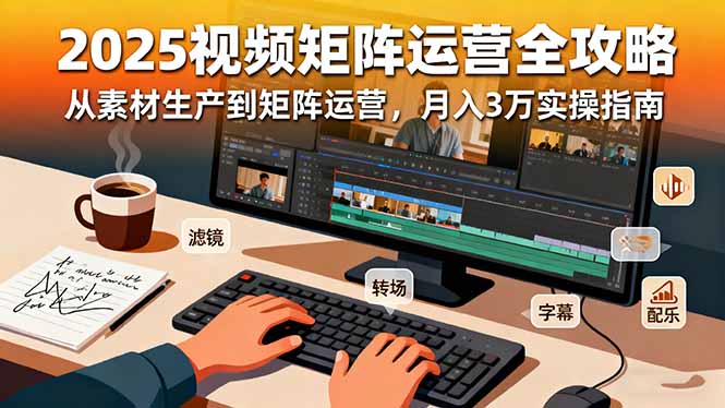 2025短视频矩阵运营全攻略：从素材生产到矩阵运营，月入3万实操指南青祥项目库-闲云创业网-老谢轻创网-中创网-福缘网-冒泡网-资源之家-魔方项目库青祥项目库