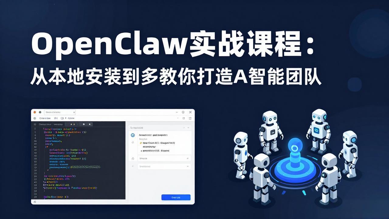 OpenClaw实战课程：从本地安装到多Agent协同，手把手教你打造AI智能团队青祥项目库-闲云创业网-老谢轻创网-中创网-福缘网-冒泡网-资源之家-魔方项目库青祥项目库
