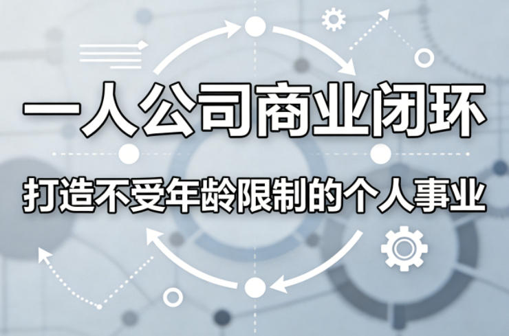 一人公司商业闭环，打造一份不受年龄限制的个人事业青祥项目库-闲云创业网-老谢轻创网-中创网-福缘网-冒泡网-资源之家-魔方项目库青祥项目库