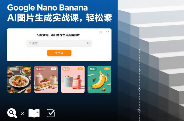 Google Nano Banana AI图片生成实战课，轻松掌握，小白也能生成商用图片青祥项目库-闲云创业网-老谢轻创网-中创网-福缘网-冒泡网-资源之家-魔方项目库青祥项目库