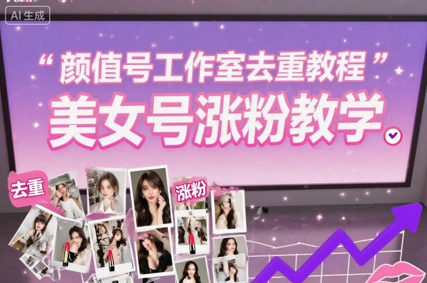 颜值号工作室去重教程，美女号涨粉教学青祥项目库-闲云创业网-老谢轻创网-中创网-福缘网-冒泡网-资源之家-魔方项目库青祥项目库