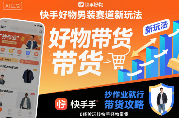 快手好物男装赛道新玩法，抄作业就行，0经验玩转快手好物带货青祥项目库-闲云创业网-老谢轻创网-中创网-福缘网-冒泡网-资源之家-魔方项目库青祥项目库