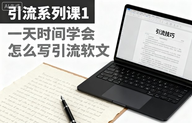 引流系列课1，一天时间学会怎么写引流软文青祥项目库-闲云创业网-老谢轻创网-中创网-福缘网-冒泡网-资源之家-魔方项目库青祥项目库