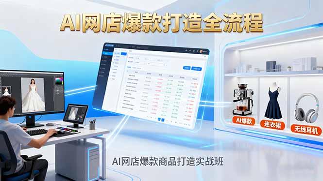 AI网店爆款商品打造实战班:AI技术实现商品图智能处理,快速搭建AI网店青祥项目库-闲云创业网-老谢轻创网-中创网-福缘网-冒泡网-资源之家-魔方项目库青祥项目库