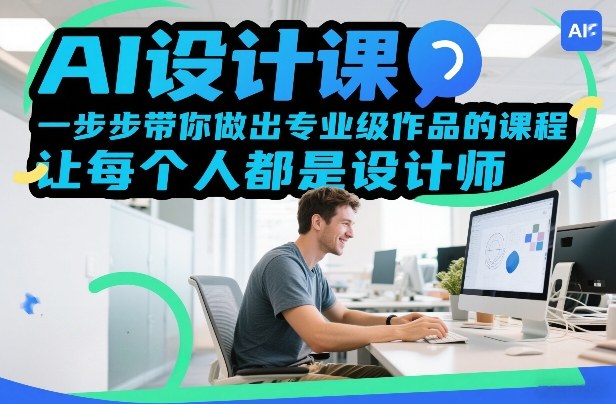 AI设计课，一步步带你做出专业级作品的课程，让每个人都是设计师青祥项目库-闲云创业网-老谢轻创网-中创网-福缘网-冒泡网-资源之家-魔方项目库青祥项目库