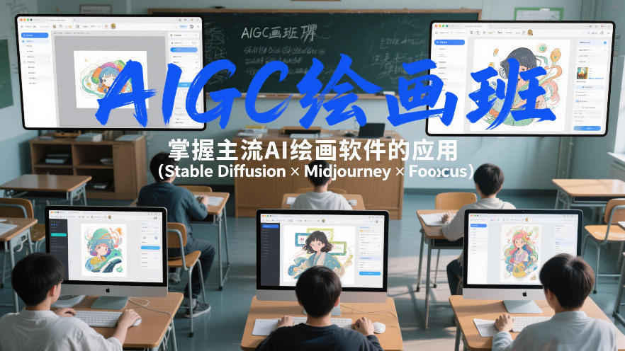 AIGC绘画班，掌握主流Ai绘画软件的应用(Stable Diffusion x Midjourney x Fooocus)青祥项目库-闲云创业网-老谢轻创网-中创网-福缘网-冒泡网-资源之家-魔方项目库青祥项目库