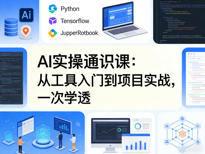 AI实操通识课，从工具入门到项目实战，一次学透青祥项目库-闲云创业网-老谢轻创网-中创网-福缘网-冒泡网-资源之家-魔方项目库青祥项目库