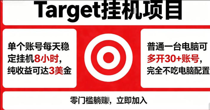 海外平台Target商品浏览曝光，24小时运行无需人工值守，日收益100美刀+电脑可多开【揭秘】青祥项目库-闲云创业网-老谢轻创网-中创网-福缘网-冒泡网-资源之家-魔方项目库青祥项目库