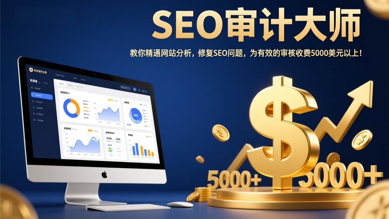 SEO审计大师：教你精通网站分析，修复SEO问题，为有效的审核收费5000美元以上！青祥项目库-闲云创业网-老谢轻创网-中创网-福缘网-冒泡网-资源之家-魔方项目库青祥项目库