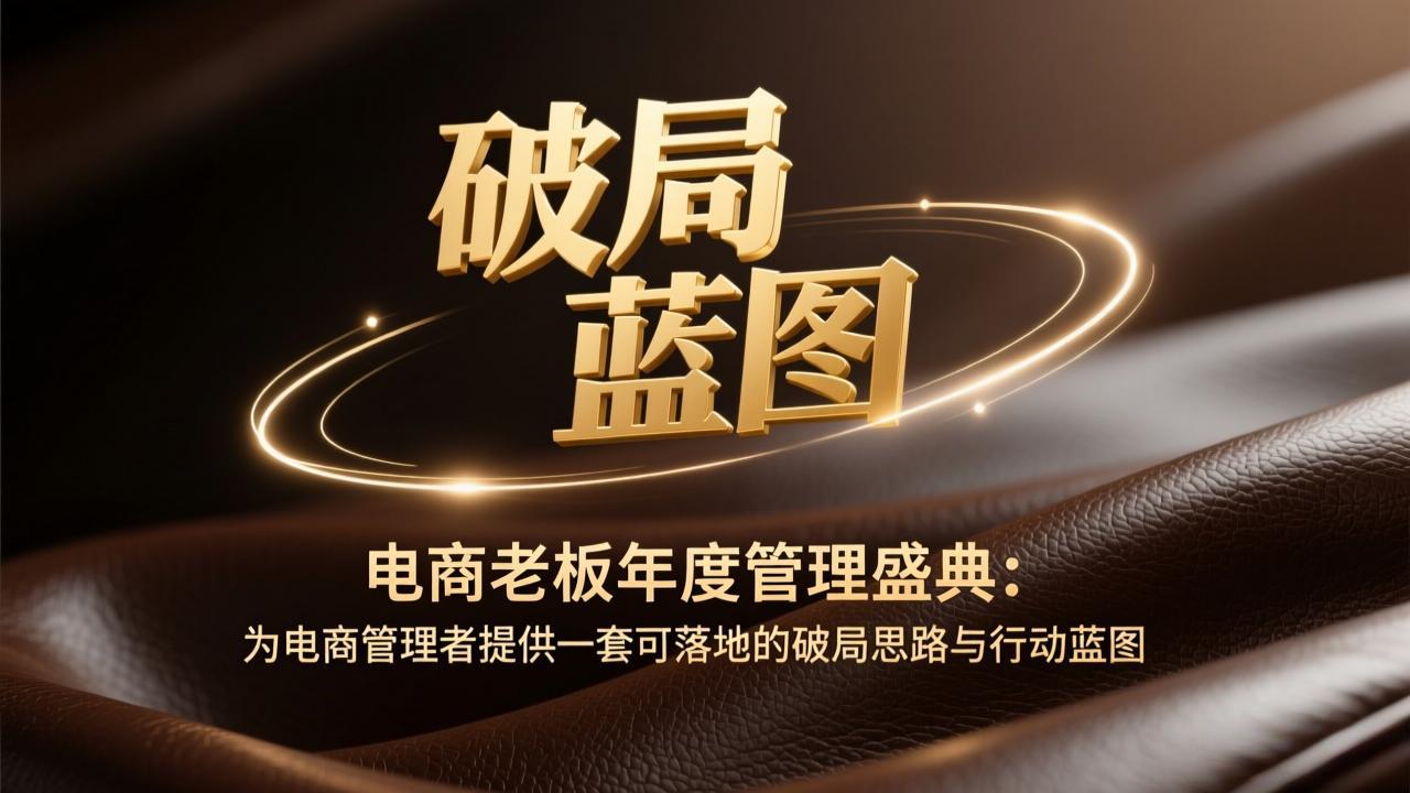 电商老板年度管理盛典：为电商管理者提供一套可落地的破局思路与行动蓝图青祥项目库-闲云创业网-老谢轻创网-中创网-福缘网-冒泡网-资源之家-魔方项目库青祥项目库