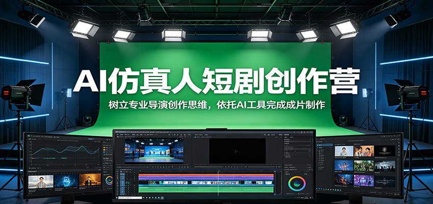 AI仿真人短剧创作营：树立专业导演创作思维，依托AI工具完成成片制作青祥项目库-闲云创业网-老谢轻创网-中创网-福缘网-冒泡网-资源之家-魔方项目库青祥项目库