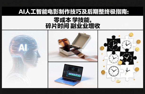 AI人工智能电影制作技巧及后期完整终极指南:零成本学技能,碎片时间副业增收青祥项目库-闲云创业网-老谢轻创网-中创网-福缘网-冒泡网-资源之家-魔方项目库青祥项目库