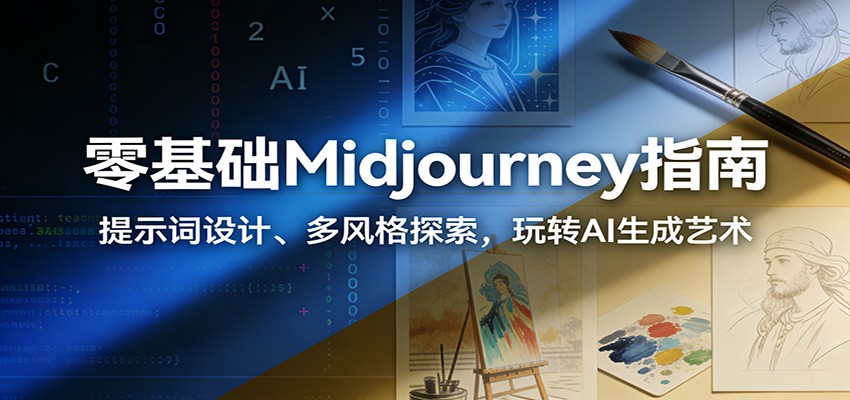 零基础Midjourney指南：提示词设计、多风格探索，玩转AI生成艺术青祥项目库-闲云创业网-老谢轻创网-中创网-福缘网-冒泡网-资源之家-魔方项目库青祥项目库