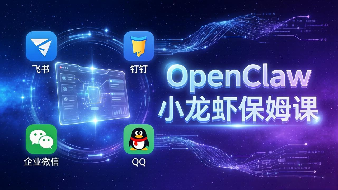 OpenClaw小龙虾保姆课： Windows/macOS/Linux/Docker全系统安装，飞书+钉钉+企业微信+QQ 全接入青祥项目库-闲云创业网-老谢轻创网-中创网-福缘网-冒泡网-资源之家-魔方项目库青祥项目库