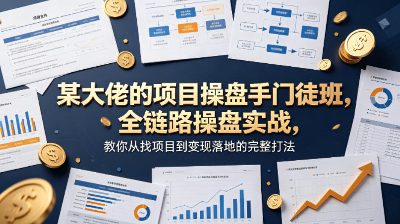 某大佬的项目操盘手门徒班，全链路操盘实战，教你从找项目到变现落地的完整打法青祥项目库-闲云创业网-老谢轻创网-中创网-福缘网-冒泡网-资源之家-魔方项目库青祥项目库