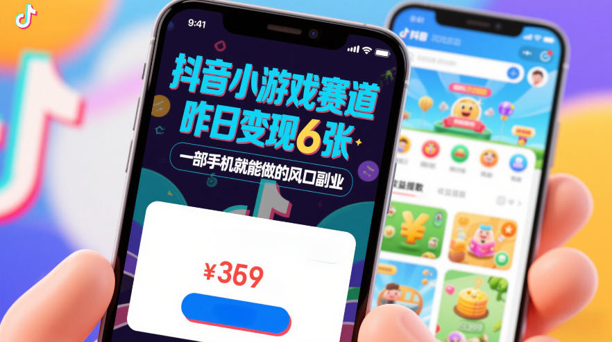 抖音小游戏赛道，昨日变现600+，零基础一部手机就能做的风口副业【揭秘】青祥项目库-闲云创业网-老谢轻创网-中创网-福缘网-冒泡网-资源之家-魔方项目库青祥项目库