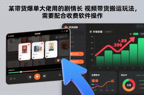 某带货爆单大佬用的剧情长视频带货搬运玩法，需要配合收费软件操作青祥项目库-闲云创业网-老谢轻创网-中创网-福缘网-冒泡网-资源之家-魔方项目库青祥项目库