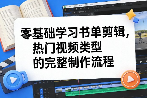 零基础学习书单剪辑，热门视频类型的完整制作流程(更新2026)青祥项目库-闲云创业网-老谢轻创网-中创网-福缘网-冒泡网-资源之家-魔方项目库青祥项目库