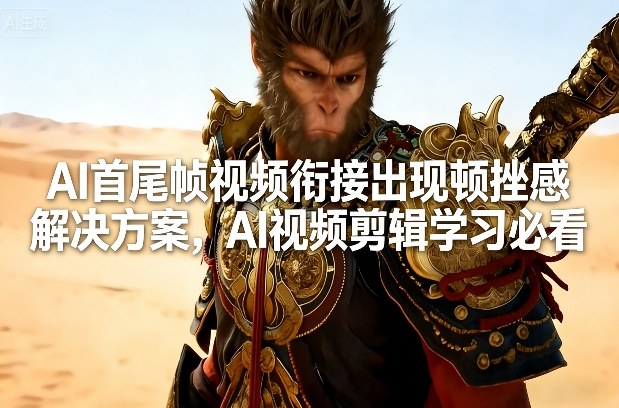 AI首尾帧视频衔接出现顿挫感解决方案，AI视频剪辑学习必看青祥项目库-闲云创业网-老谢轻创网-中创网-福缘网-冒泡网-资源之家-魔方项目库青祥项目库