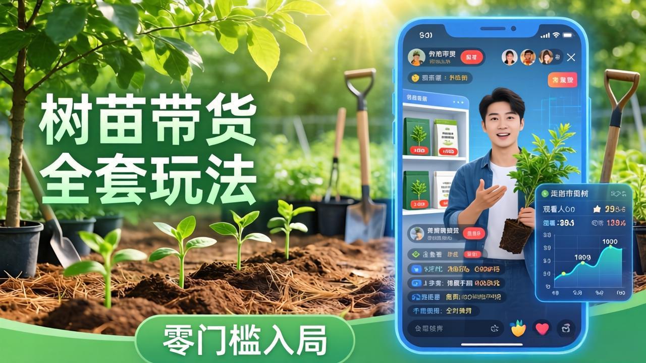 视频号AI树苗带货全套玩法：零门槛入局，掌握豆包、千问等AI工具制作树苗视频的全套流程青祥项目库-闲云创业网-老谢轻创网-中创网-福缘网-冒泡网-资源之家-魔方项目库青祥项目库