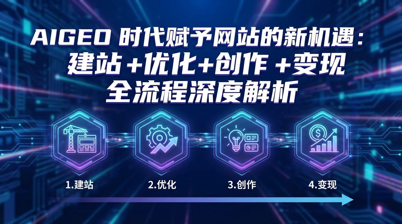 AIGEO+时代赋予网站的新机遇：建站+优化+创作+变现+全流程深度解析青祥项目库-闲云创业网-老谢轻创网-中创网-福缘网-冒泡网-资源之家-魔方项目库青祥项目库