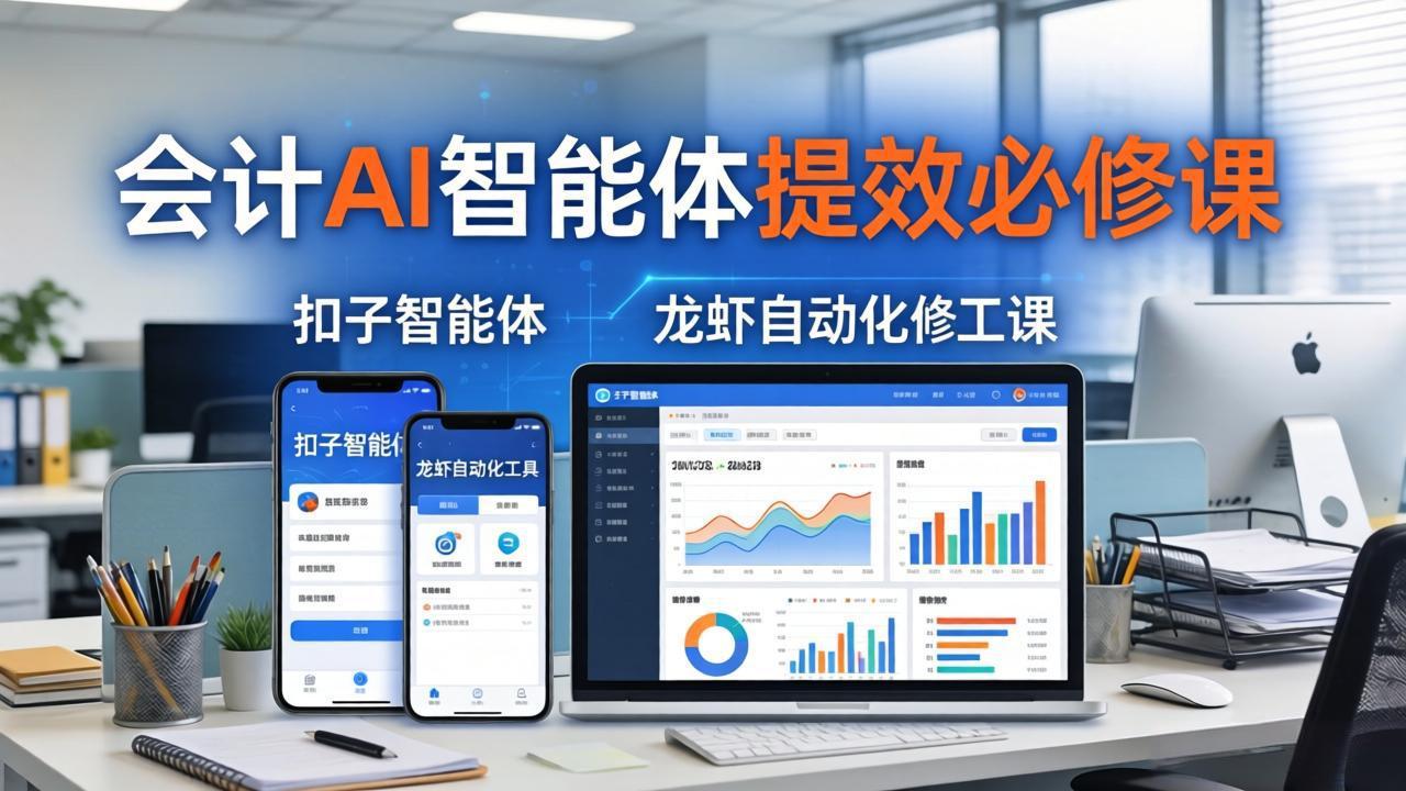 财务会计AI智能体提效必修课：扣子智能体+龙虾自动化+报表分析，一站式提升财务工作效率青祥项目库-闲云创业网-老谢轻创网-中创网-福缘网-冒泡网-资源之家-魔方项目库青祥项目库