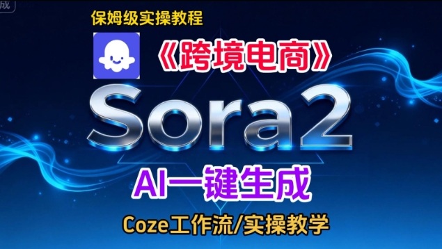 Sora2生成《跨境电商》英文短视频，实操搭建教学课，通俗易懂，包教包会青祥项目库-闲云创业网-老谢轻创网-中创网-福缘网-冒泡网-资源之家-魔方项目库青祥项目库