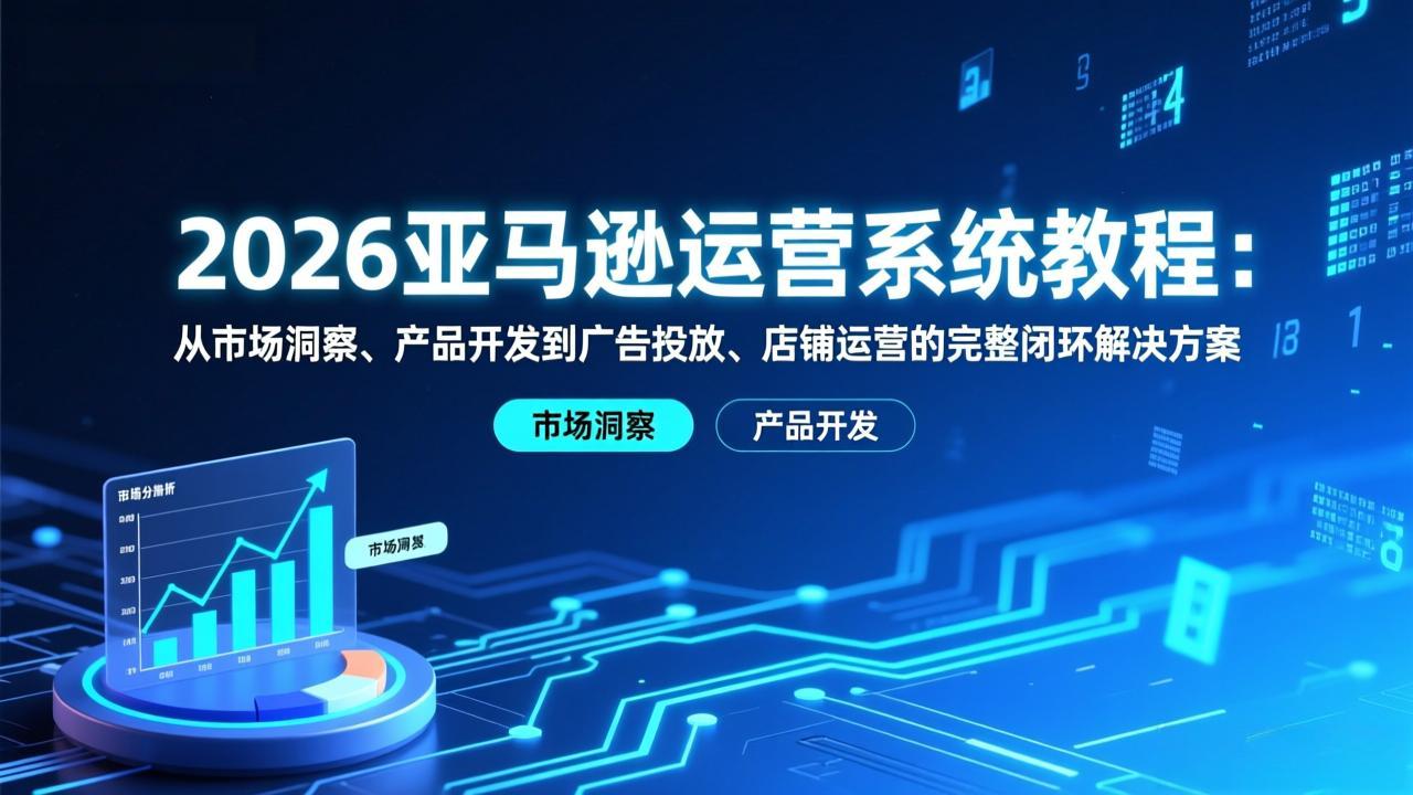 2026亚马逊运营系统教程：从市场洞察、产品开发到广告投放、店铺运营的完整闭环解决方案青祥项目库-闲云创业网-老谢轻创网-中创网-福缘网-冒泡网-资源之家-魔方项目库青祥项目库