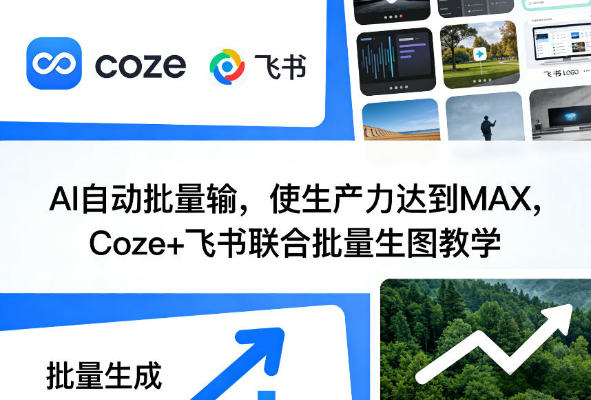AI自动批量输，使生产力达到MAX，Coze+飞书联合批量生图教学青祥项目库-闲云创业网-老谢轻创网-中创网-福缘网-冒泡网-资源之家-魔方项目库青祥项目库