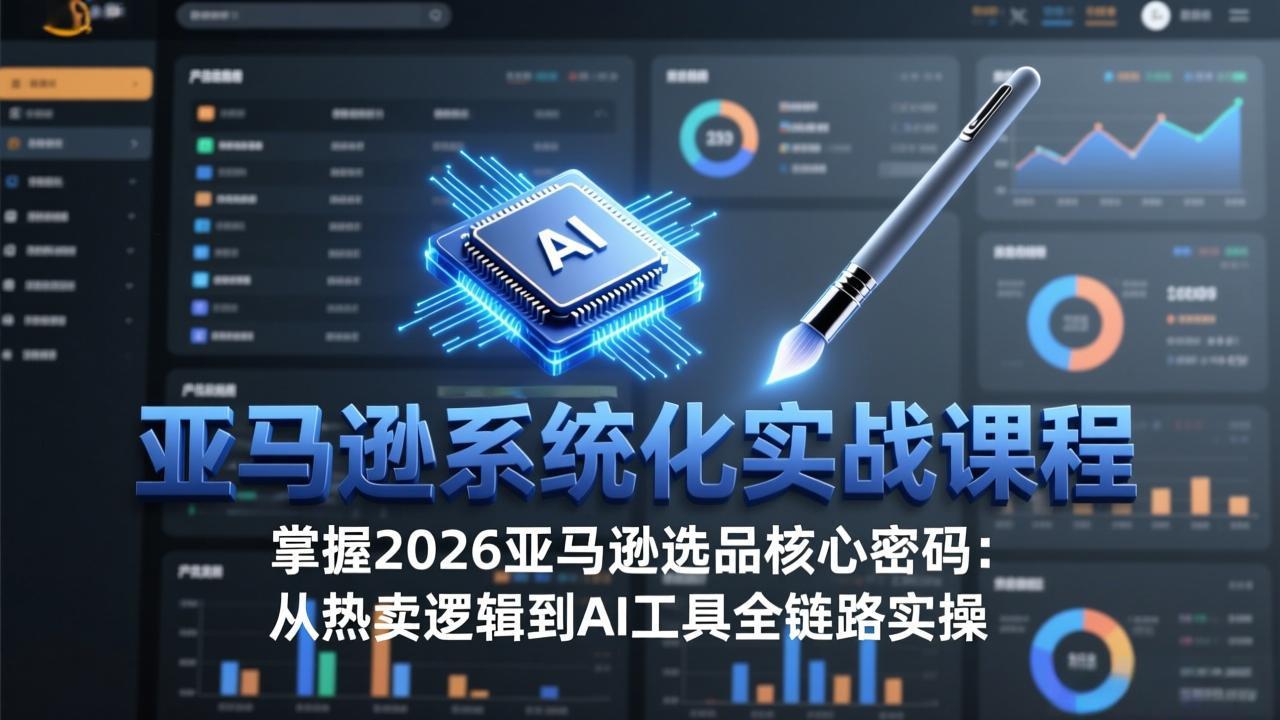 亚马逊系统化实战课-更新3月：2026最新选品方法论，从热卖原因分析到AI作图，提升选品成功率青祥项目库-闲云创业网-老谢轻创网-中创网-福缘网-冒泡网-资源之家-魔方项目库青祥项目库